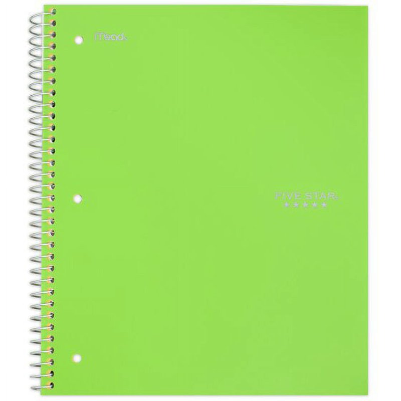 Two-Subject Wirebound College Ruled Notebook - 11 x 8 Inches, Assorted Colors
