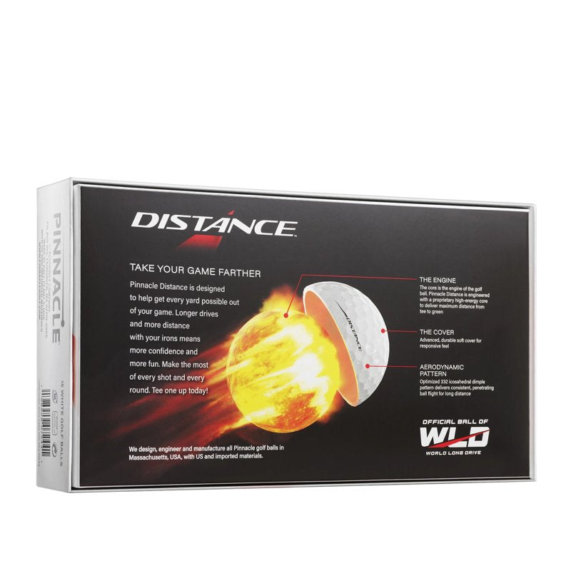Distance Golf Balls 15 Pack - High Performance White Golf Balls