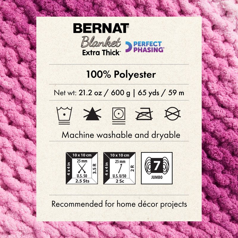Jumbo Polyester Yarn with Perfect Phasing for Home Decor & Large Projects