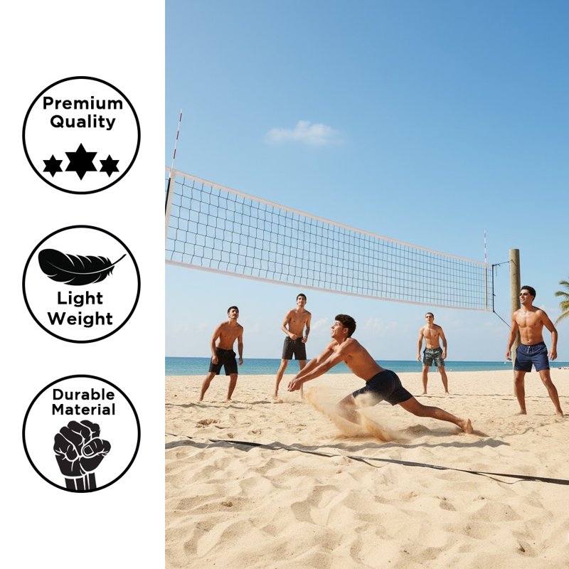 Ultimate Volleyball Net for Indoor and Outdoor Play – 32x3 Feet, Reinforced