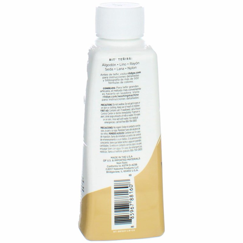 All-Purpose Liquid Fabric Dye - Tan, 8 Fl Oz for Clothing & Home Decor