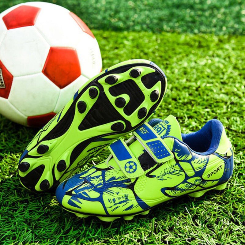 Utlike Boys Soccer Cleats Football Shoes Outdoor Non Training Shoes Unisex Trainers 13-13.5 Years, Green