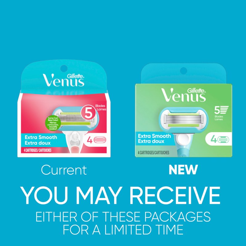Venus Extra Smooth Women's Razor Blade Refills - 4/6 Count