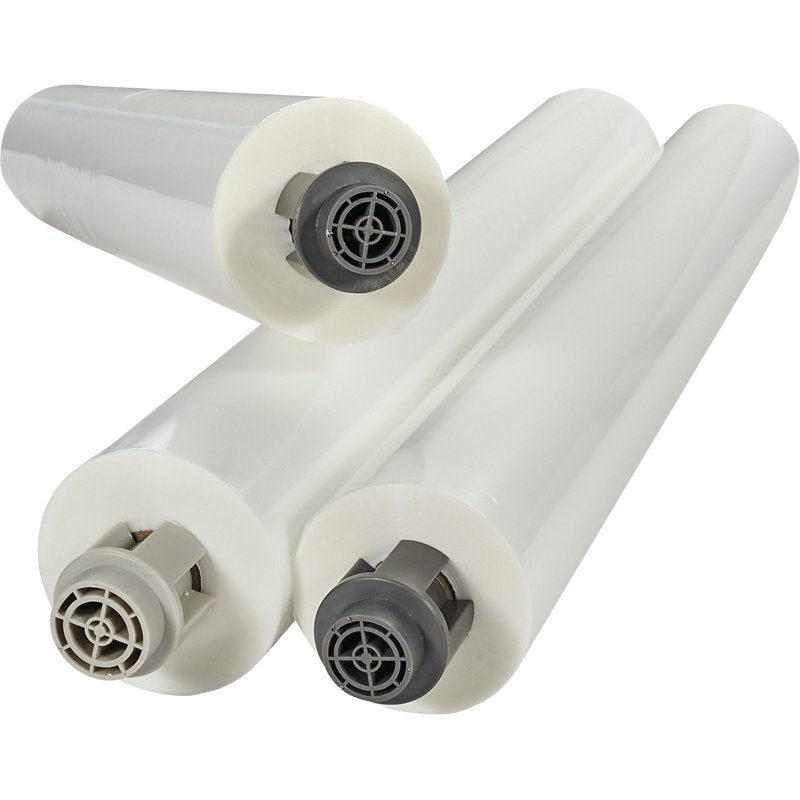 Laminating Film Roll 25" x 500 ft. Gray End Caps for Office Use