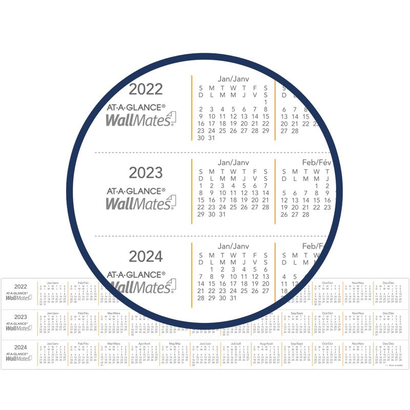 Large Undated Self-Adhesive Dry-Erase Wall Calendar for Planning