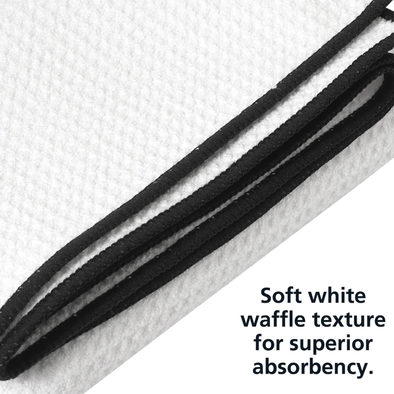 Golf Towel Microfiber 40 x 16 Inches White Black Pack Options - Golf Accessories