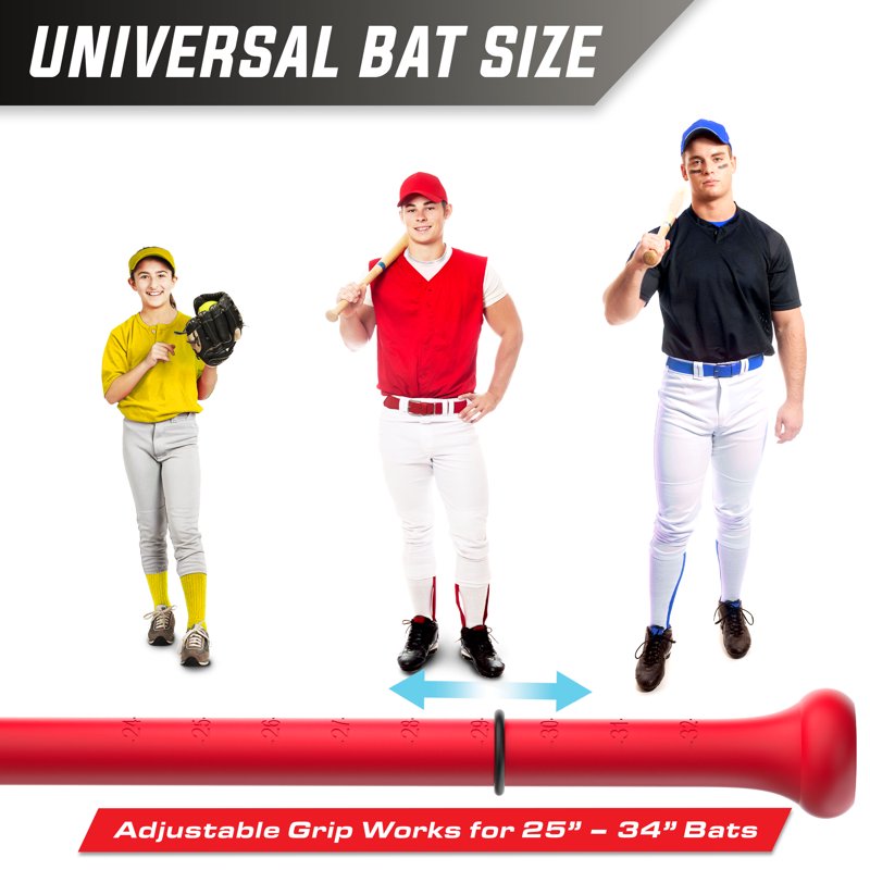 Baseball & Softball Rope Swing Trainer Set with Foam Balls & Tote Bag