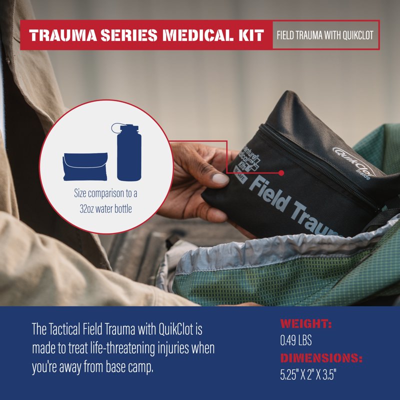 Adventure Medical Field Trauma Kit with QuikClot for Emergency First Aid
