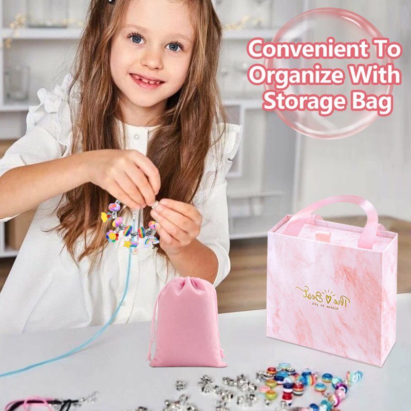 DIY Charm Bracelet Making Kit for Girls with Beads & Charms