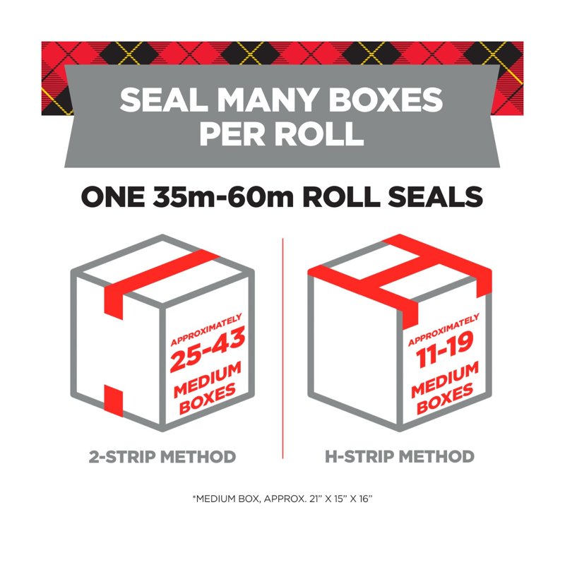 Shipping Packaging Tape 1.88 x 54.6 Yards Refill Roll - Heavy Duty Sealing