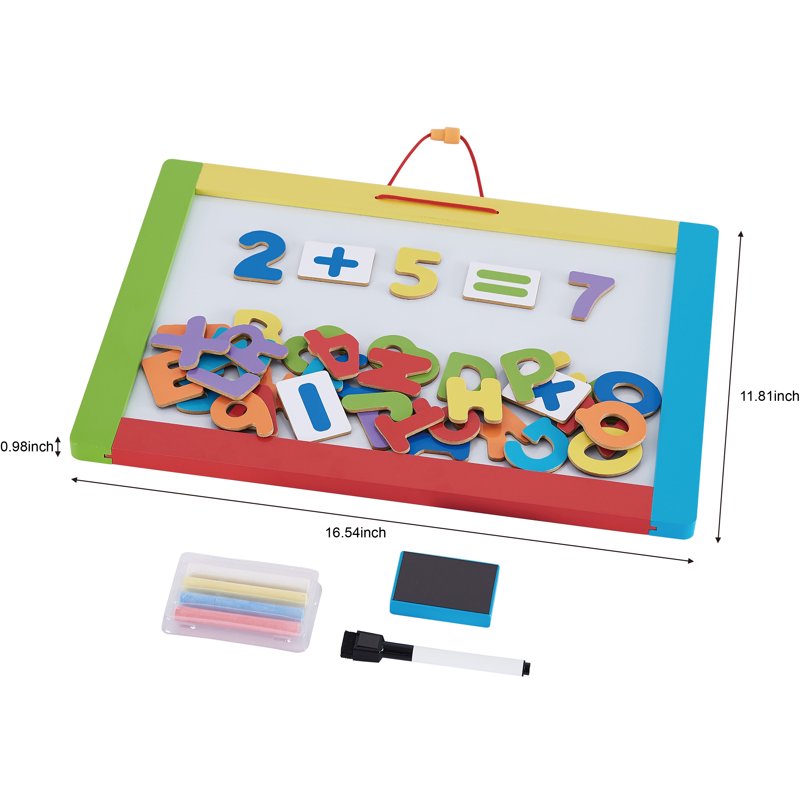 Wooden Educational Learning Board for Preschool Kids - Alphabet & Numbers