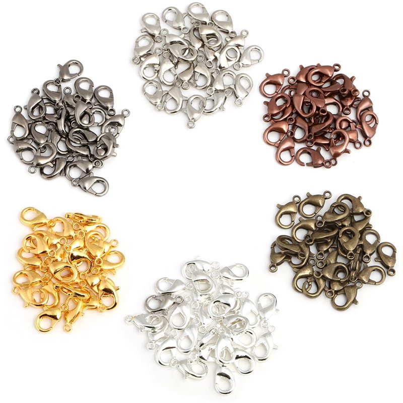 Jewelry Making Supplies 120 Lobster Clasps & 900 Jump Rings Multi-Color Set