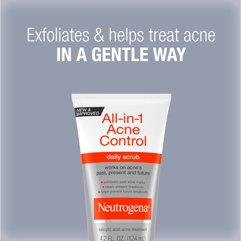 Neutrogena Acne Face Wash & Exfoliating Scrub Set - Salicylic Acid, 4.2 fl oz, 3 Pack