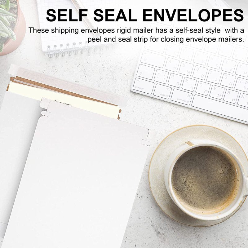 Flat Shipping Envelopes for Mailing - Pack of 15, 9.75 x 12.25 Inches
