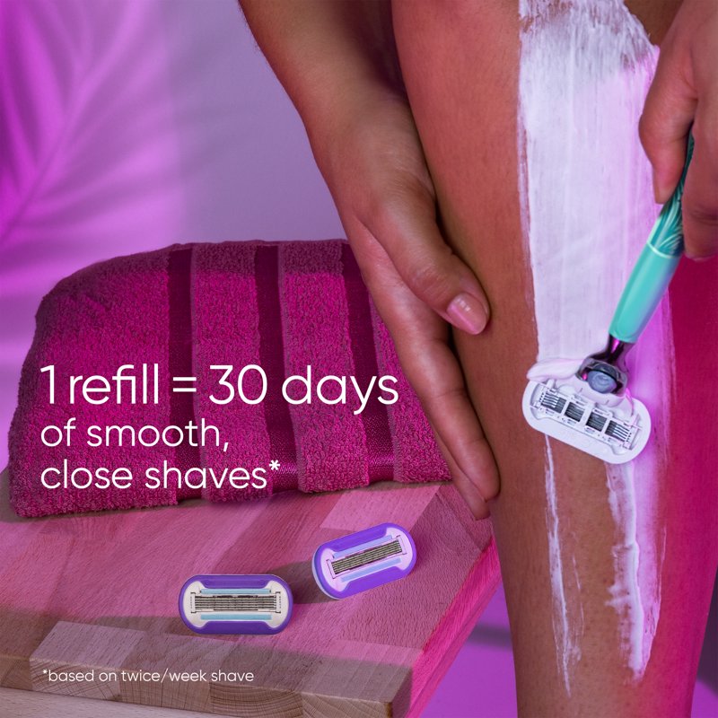 Women’s Razor Blade Refills for Smooth Shave - Pack of 6 or 5