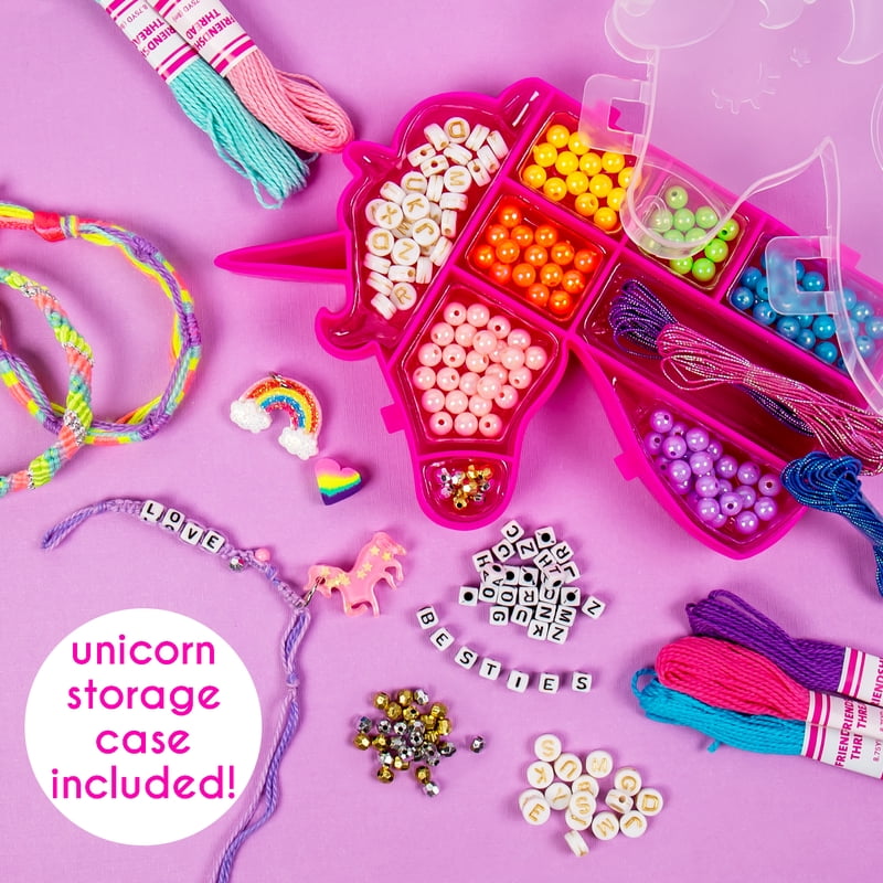 Unicorn Friendship Bracelet Making Kit for Kids - Includes Beads & Charms