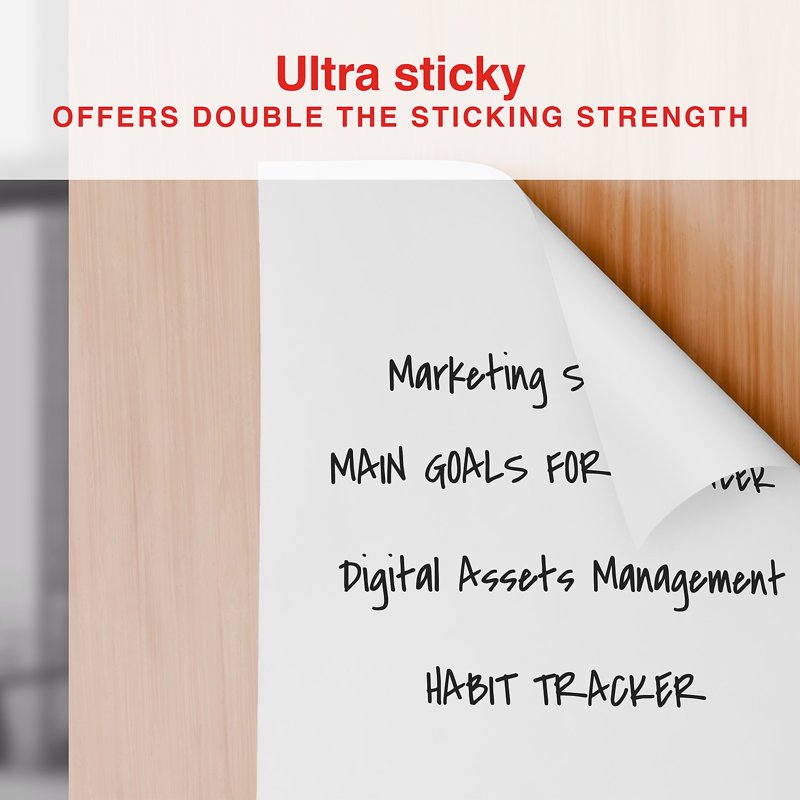 Staples Ultra Sticky Tabletop Easel Pad 20 x 23 Inches - 20 Sheets for Meetings & Brainstorming