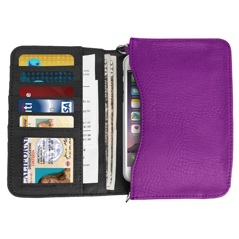 Women's Wallet Clutch with Phone Fit - Travel, Daily & Business Use