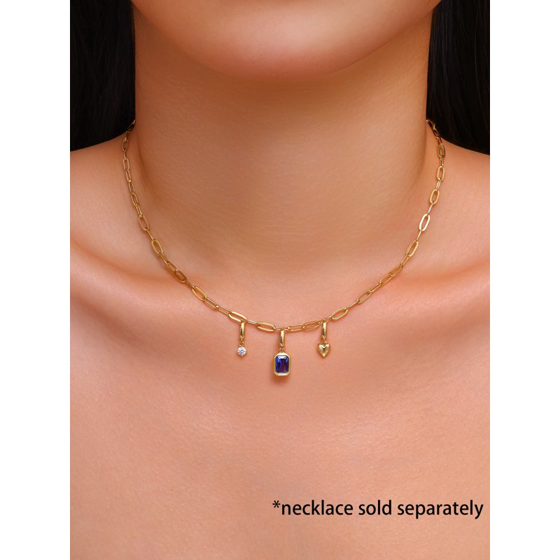 Gold & Silver Paperclip Chain Necklace for Charms - 16 Inch with Extender