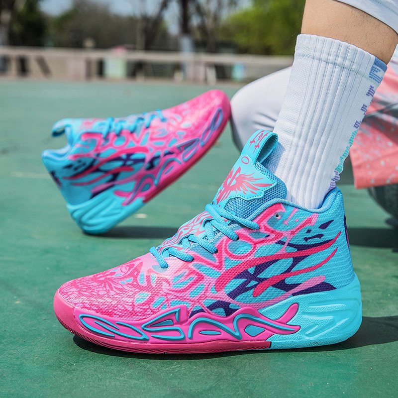 Women's Colorful Basketball & Volleyball High Top Sneakers - Breathable Lightweight Indoor Outdoor Athletic Shoes