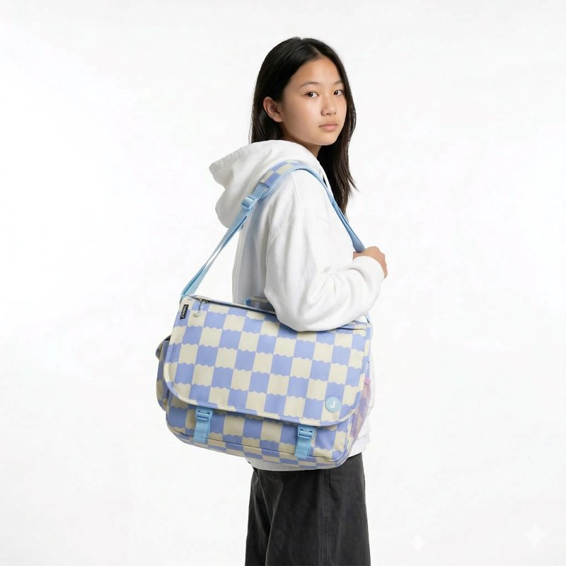 16-Inch Laptop Messenger Bag with Water-Resistant Polyester and Organizer Pockets