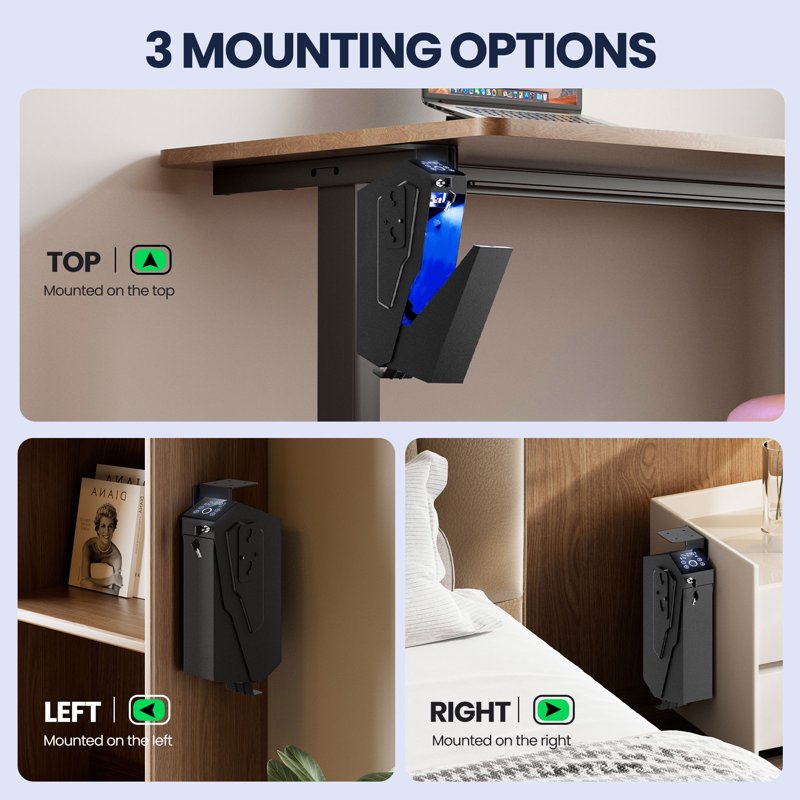 Biometric Safe with Fingerprint & Passcode - Compact Security Box for Home & Office