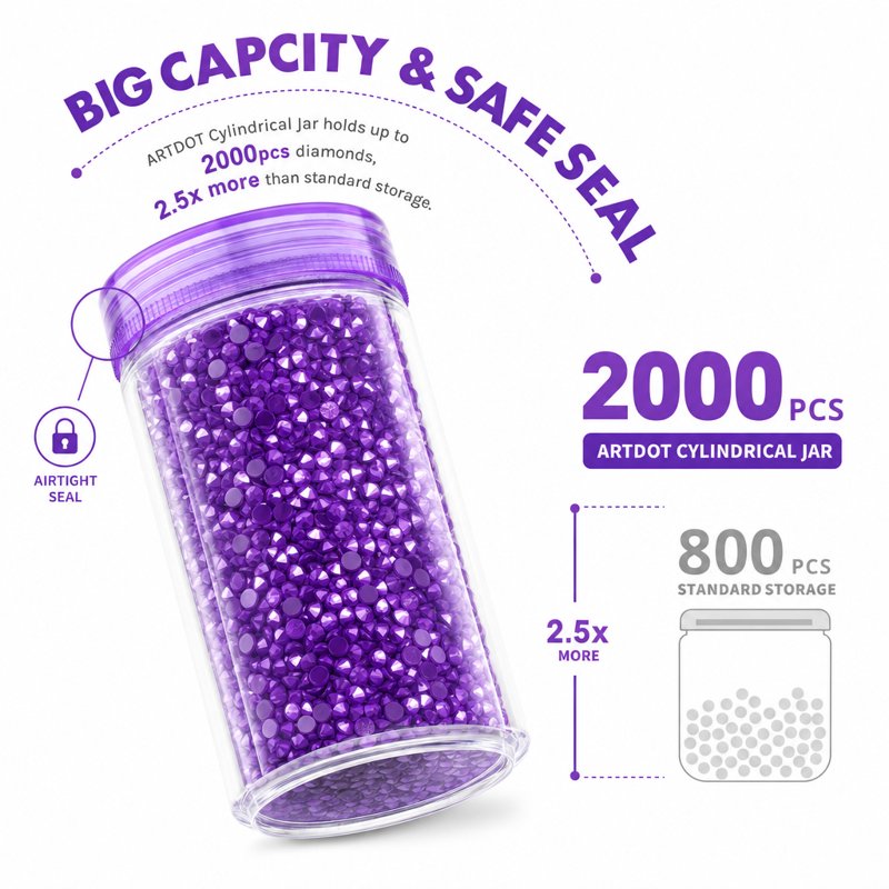 Diamond Art Storage Box with 60 Compartments Portable Bead Organizer