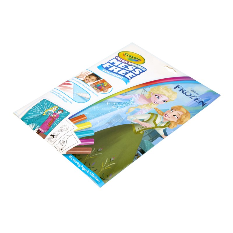 Color Wonder Frozen Coloring Set with 18 Pages & Markers - Mess-Free Kids Art Kit