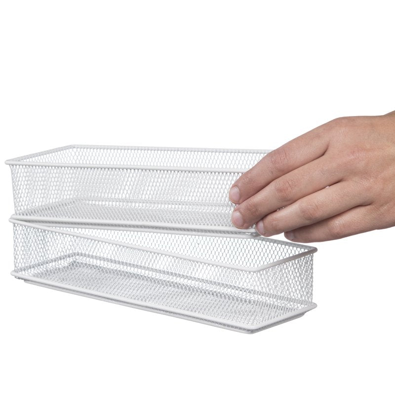 Mesh Drawer Organizer Tray for Kitchen and Desk Storage - Multiple Sizes