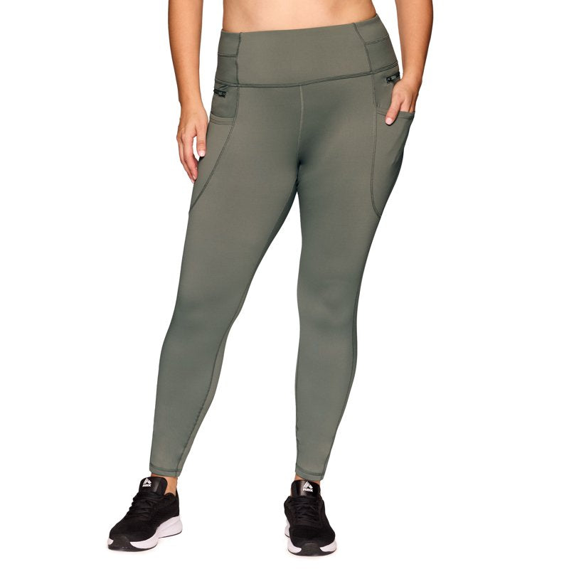 Plus Size Fleece Lined High Waist Leggings with Pockets for Activewear
