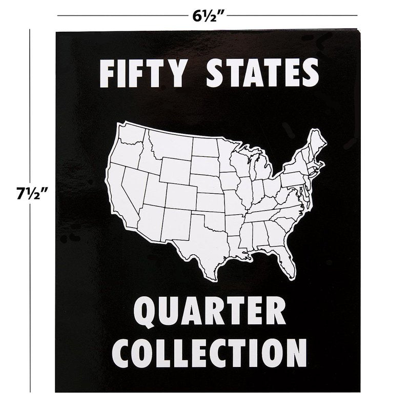 50 States Quarter Album - Hardcover Coin Display & Collection Holder