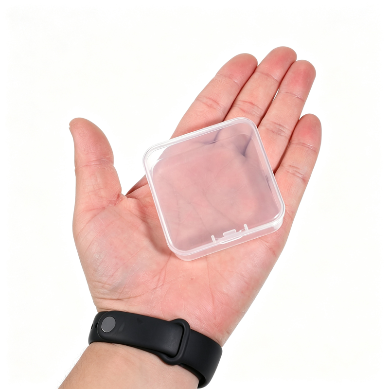 Mini Clear Plastic Bead Organizer Box Set - 2 Pack, 2.56 x 2.56 Inches