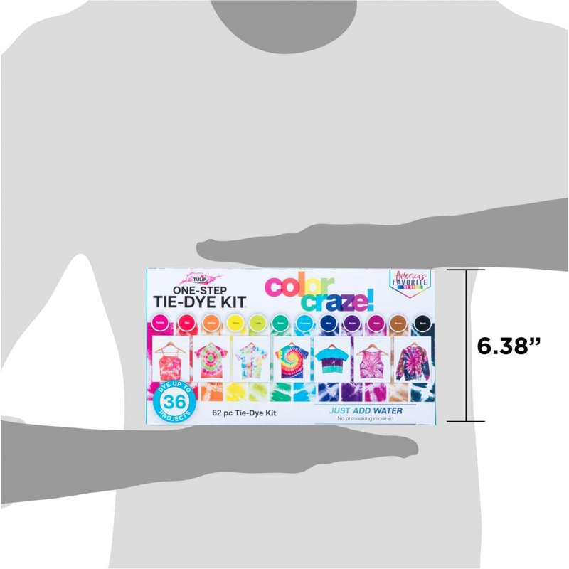 Tulip One-Step Tie-Dye Kit - 12 Vibrant Fabric Dyes for Cotton & Natural Fibers