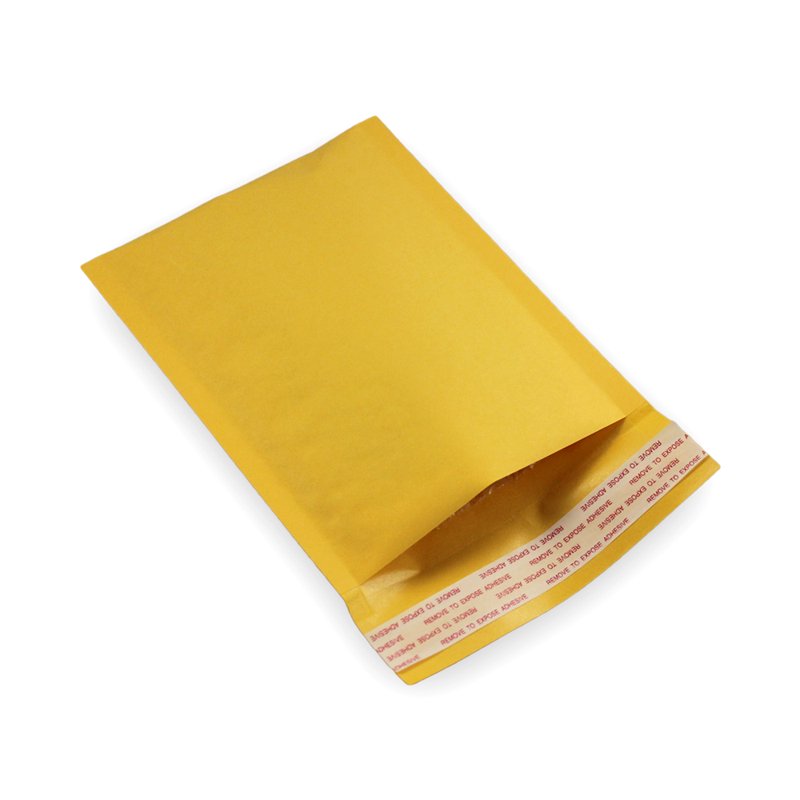 Self-Sealing Kraft Bubble Mailer Bag 4x7 Inches - Gold, 10 Pack