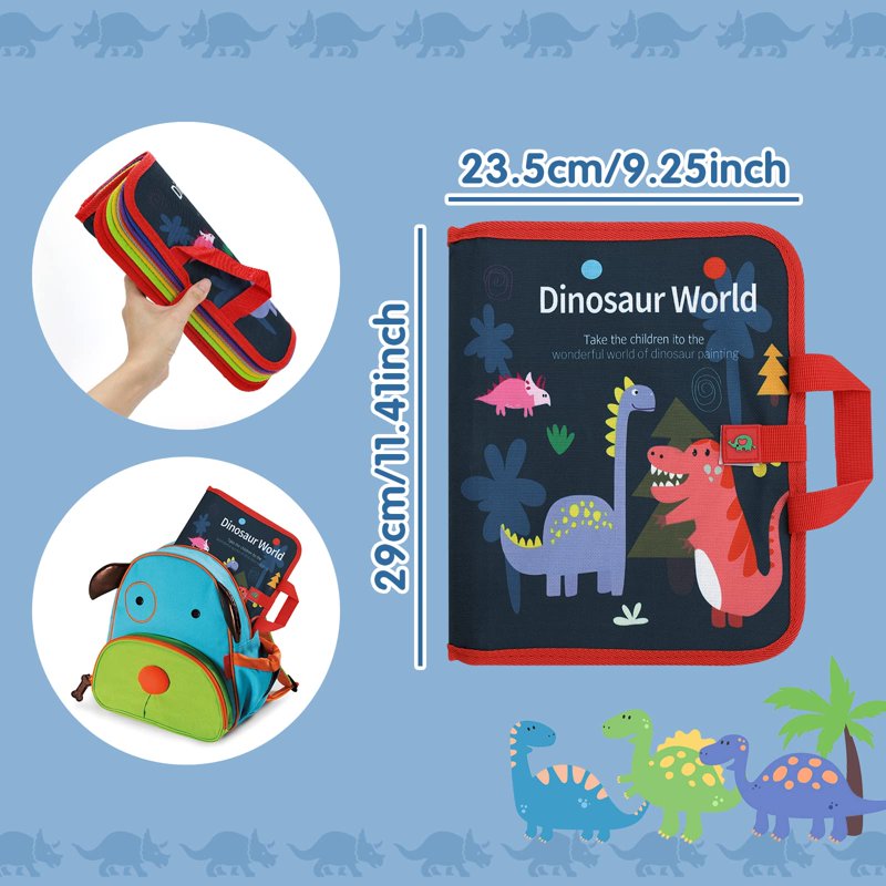 Kids Drawing & Graffiti Book Set for Ages 3-7 with Storage Bag - Reusable Art Toy