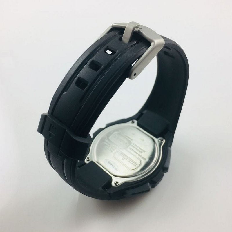 Men's Digital Sports Watch - 100H Chronograph, Water-Resistant, Black Resin Strap