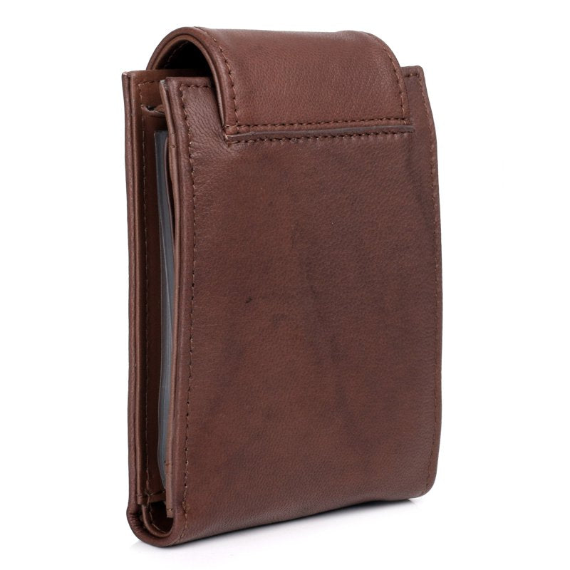 Women's Leather Convertible Billfold Wallet with Coin Pocket - Multiple Colors