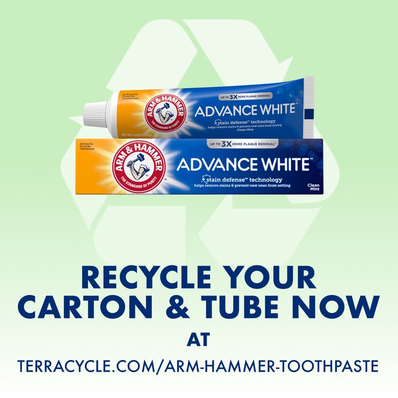 Anticavity Whitening Toothpaste with Fluoride & Fresh Mint - 6 oz, 2 Pack