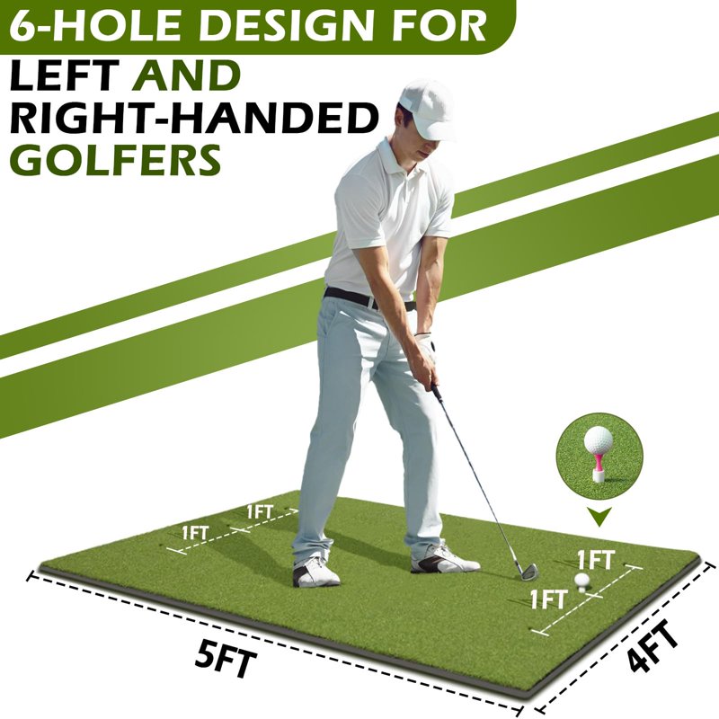 Bearwill Golf Mat 5ft x 4ft Practice Hitting Mat - 31mm High-Density Turf