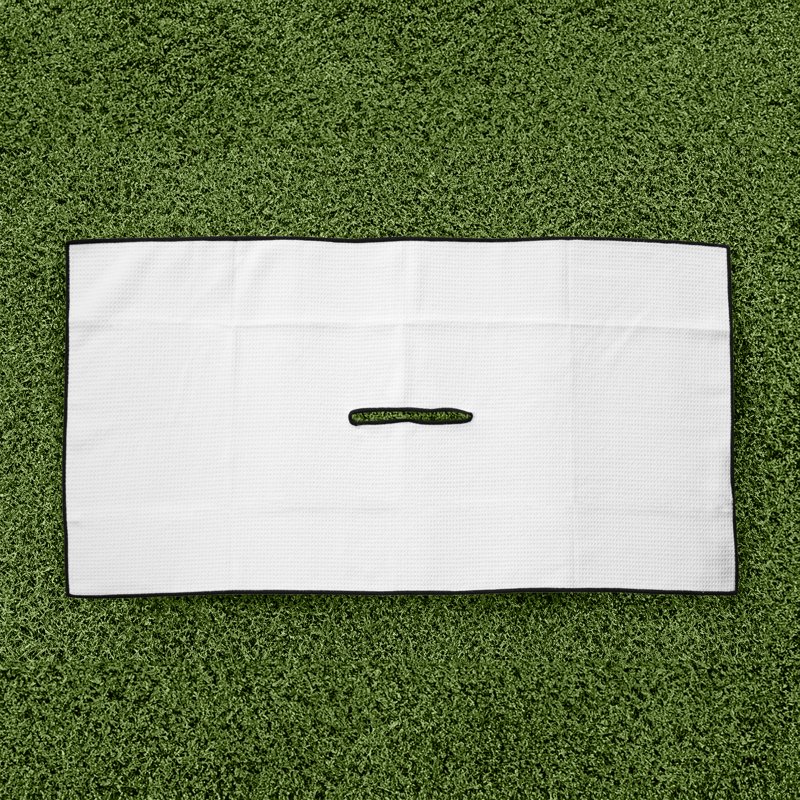 Golf Towel Microfiber 40 x 16 Inches White Black Pack Options - Golf Accessories