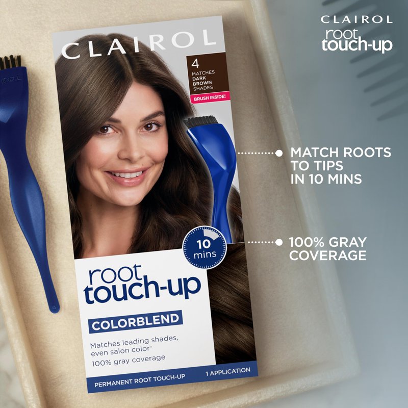 Permanent Hair Dye Root Touch-Up Kit - Long-Lasting Gray Coverage, Multiple Shades