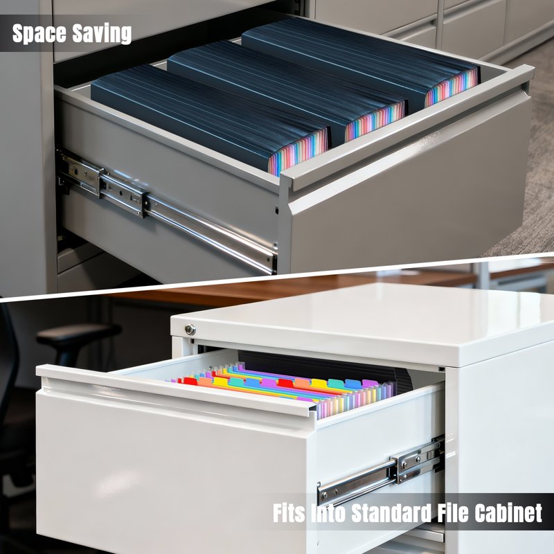 25-Pocket Expandable File Folder Organizer - 2 Pack with Colorful Tabs