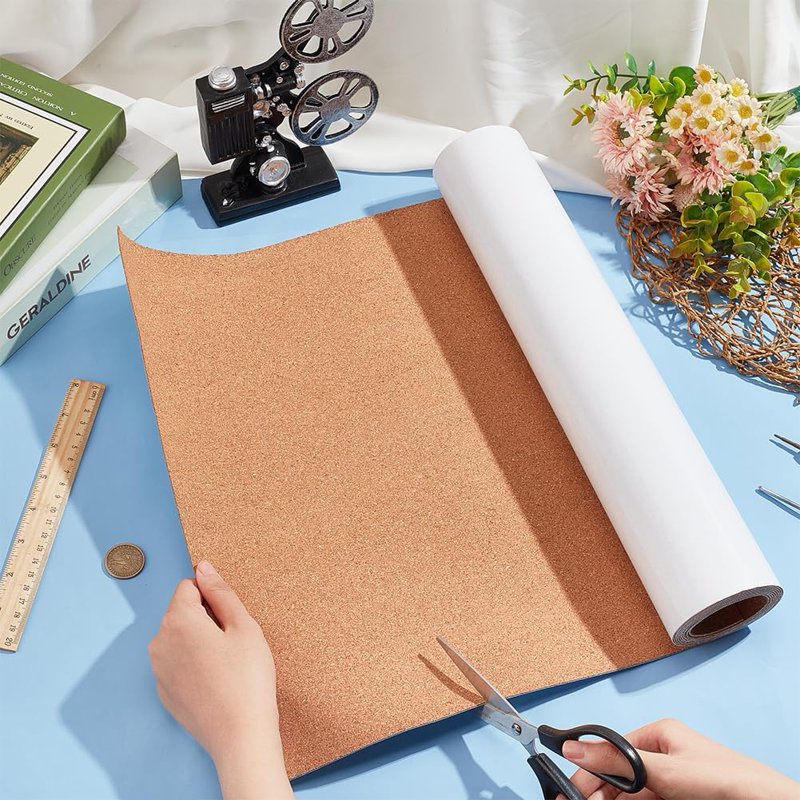 Self-Adhesive Cork Roll for DIY Wall Decor & Craft Projects 78x16 Inch