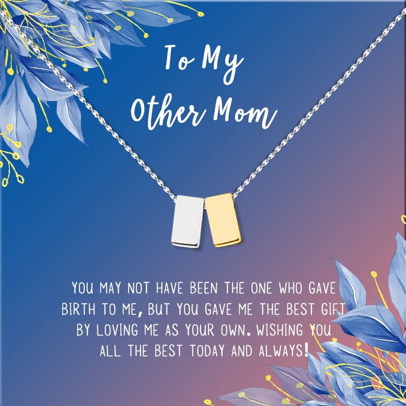 Mother's Day Jewelry Gift Set with Pendant Necklace and Card – Stainless Steel, Multiple Styles & Colors