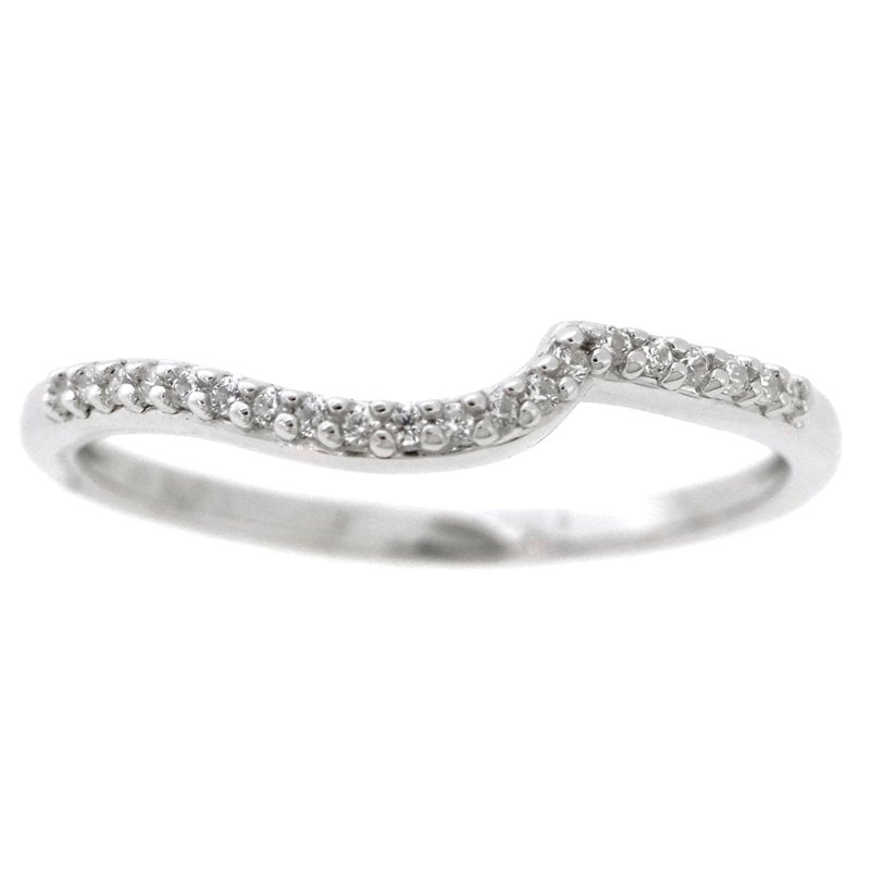 Sterling Silver Bridal Engagement Ring Set with Simulated White Diamonds