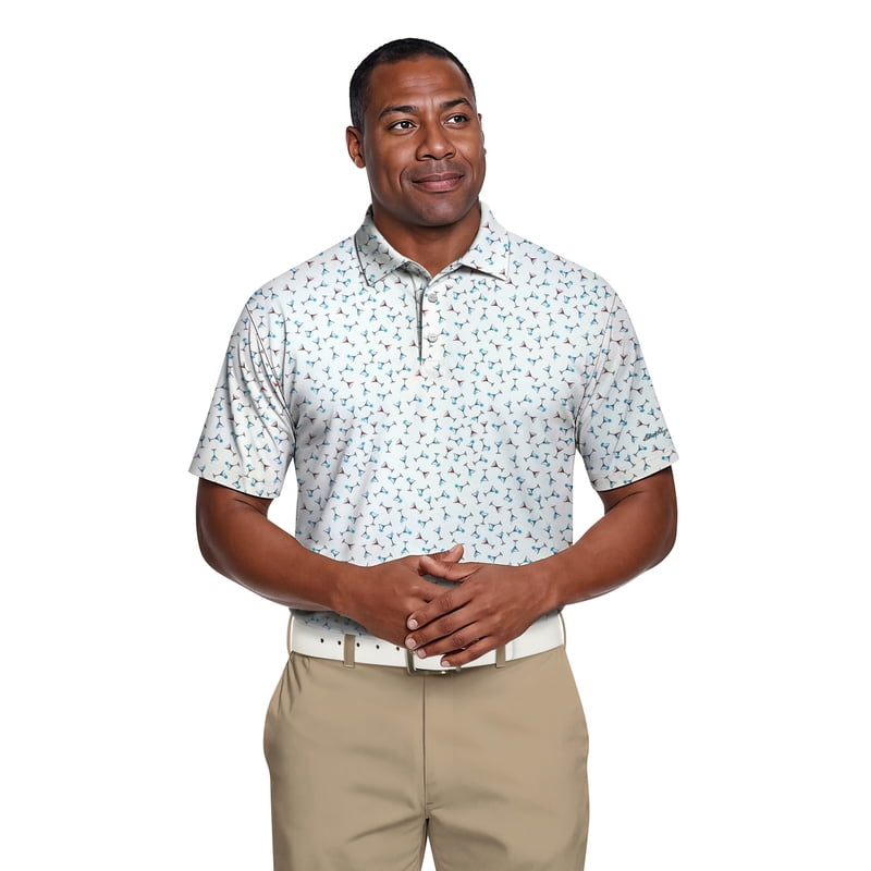 Men's Performance Polo Shirt with Moisture-Wicking Sun Protection - Multiple Colors & Sizes