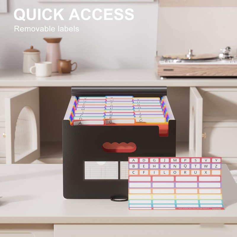 26-Pocket Accordion File Organizer with A-Z Tabs, Expandable Letter Size Paper Folder