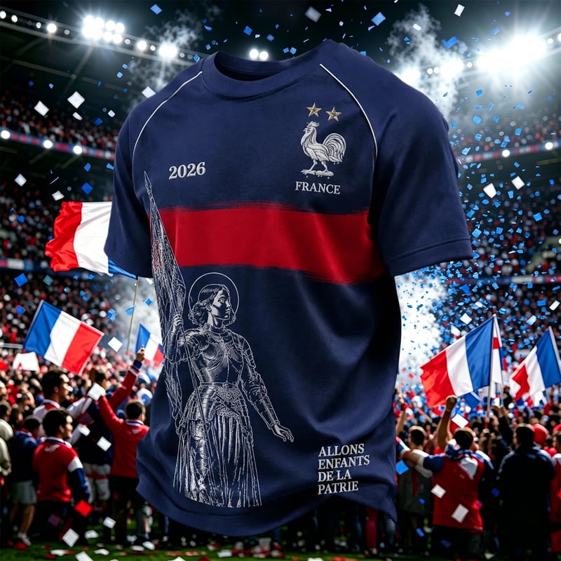 France National Team Soccer Jersey for Men 2026 - White, 3XL - Offaod