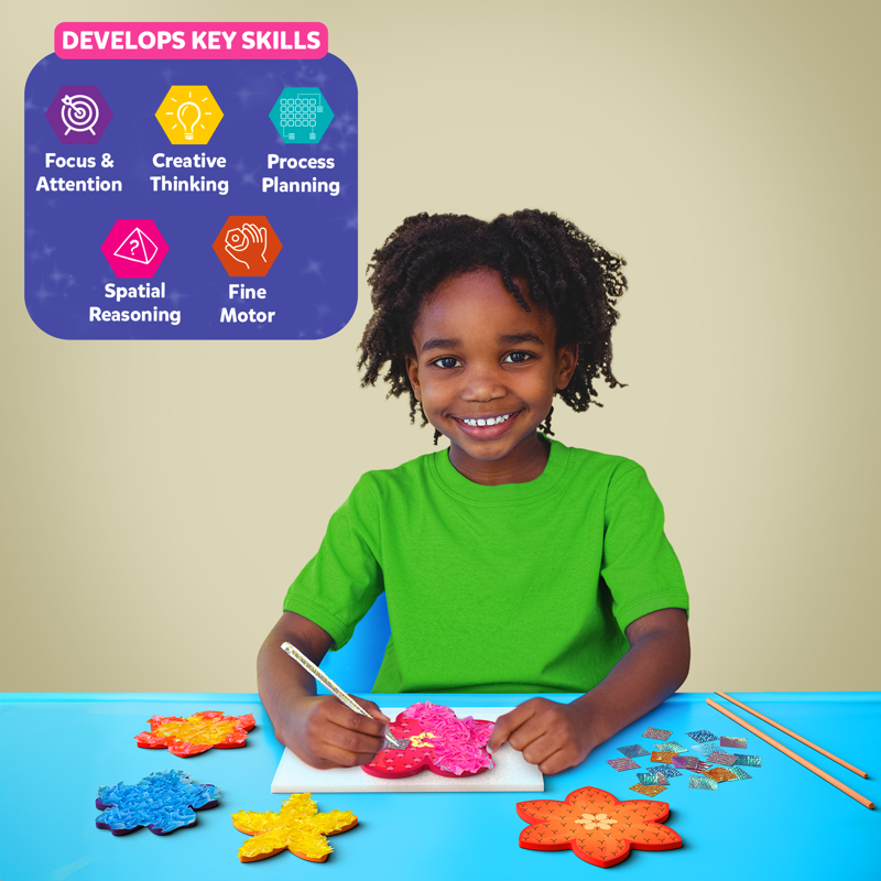 Mess-Free DIY Flower Bouquet Craft Kit for Kids - Creative Art Set