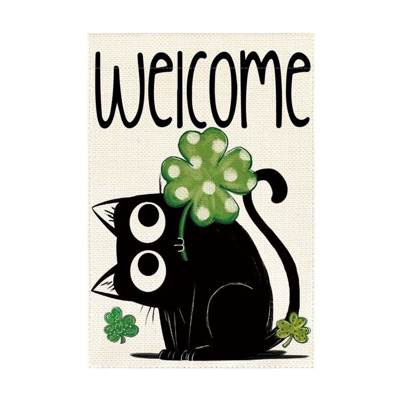 St. Patrick's Day Garden Flag Double Sided Outdoor Flag Lucky Shamrocks